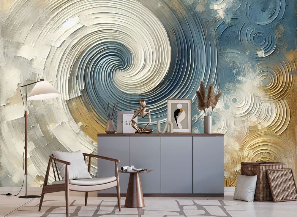 Minimalist Spiral Painting view 1