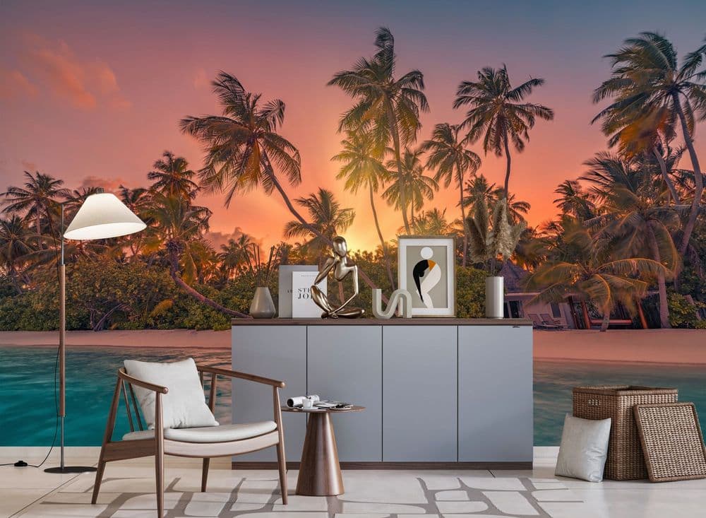 Tropical Palms Sunset view 1