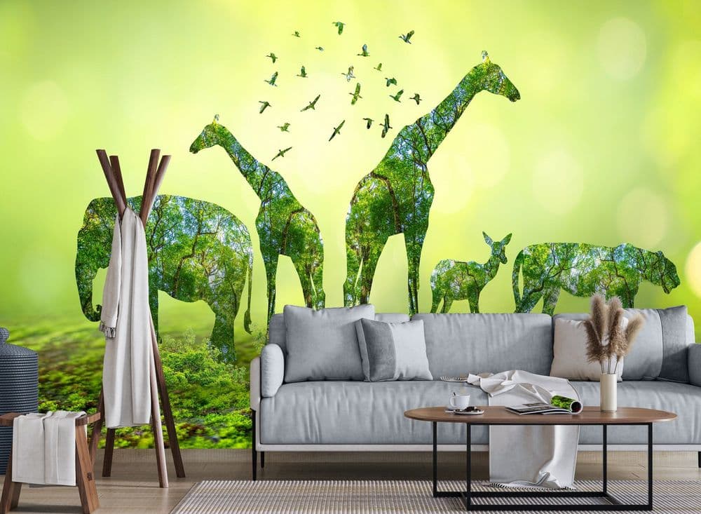 Green Wildlife Art view 1
