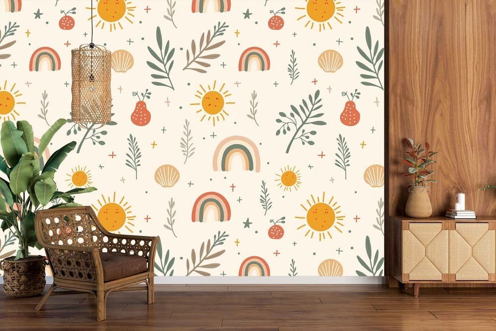 Rainbow Floral Pattern view 1