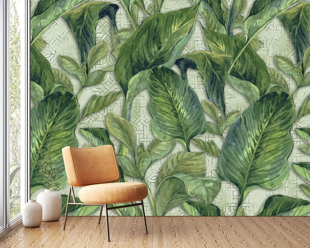 Tropical Leaf Wallpaper view 1