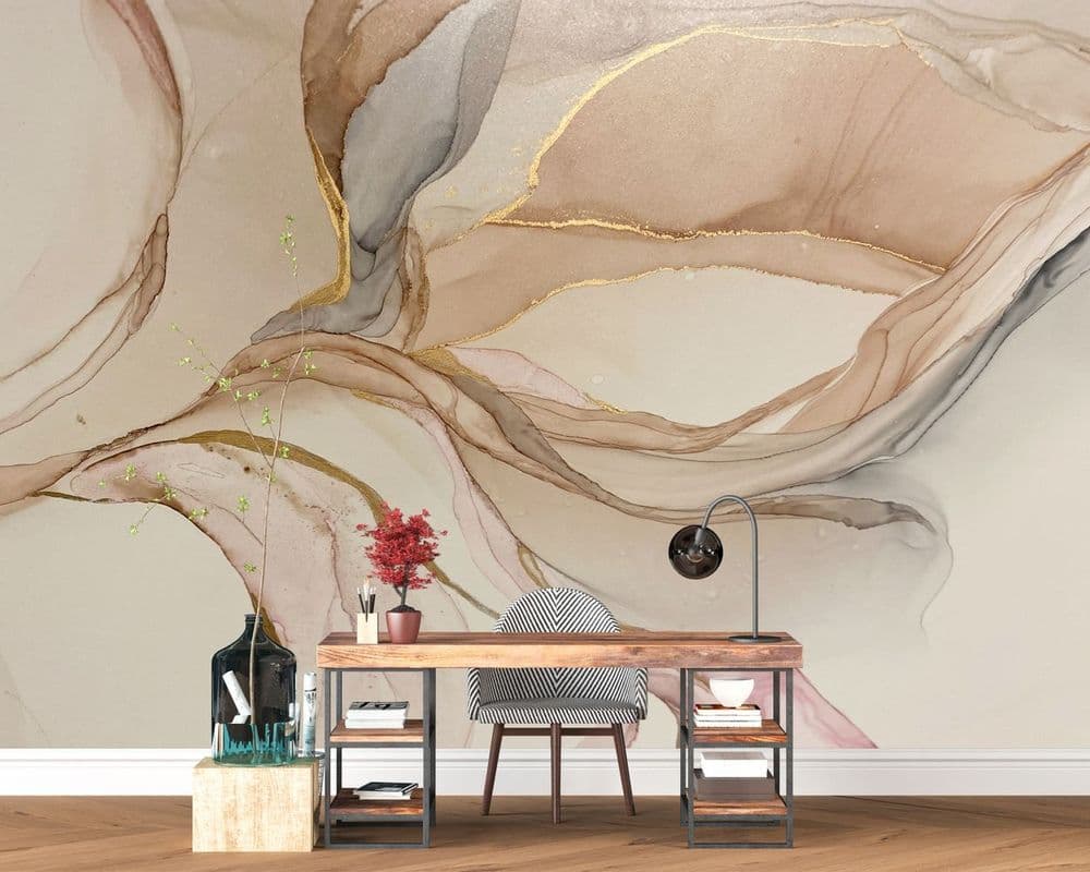Golden Marble Waves view 1