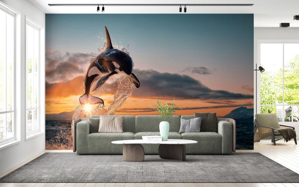 Dolphin Ocean Sunset view 1