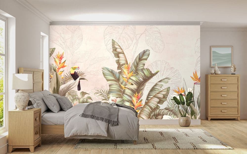 Tropical Leaves, Flowers & Birds view 1