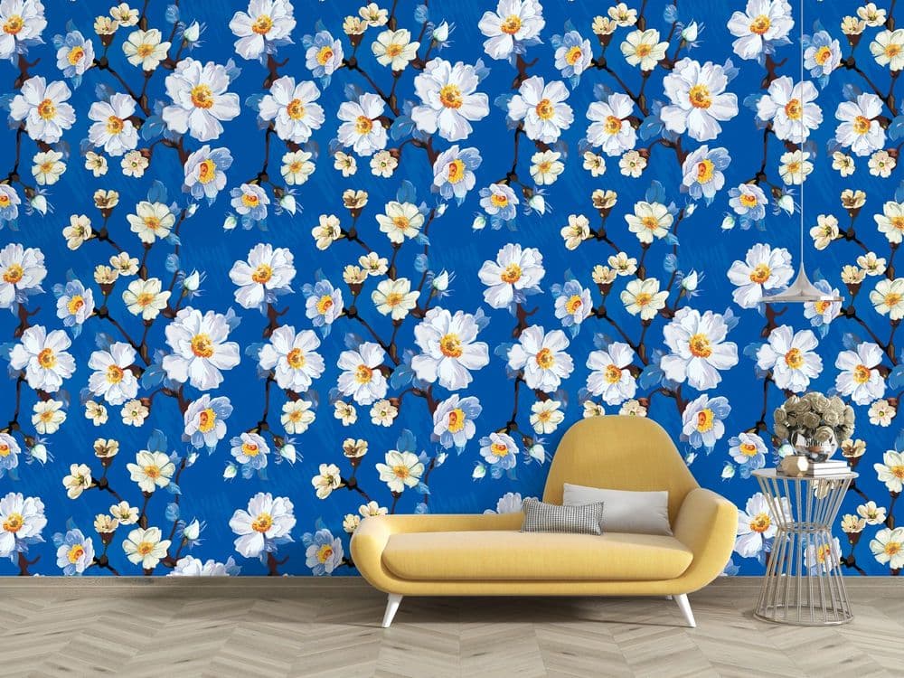 Blue Daisy Print view 1