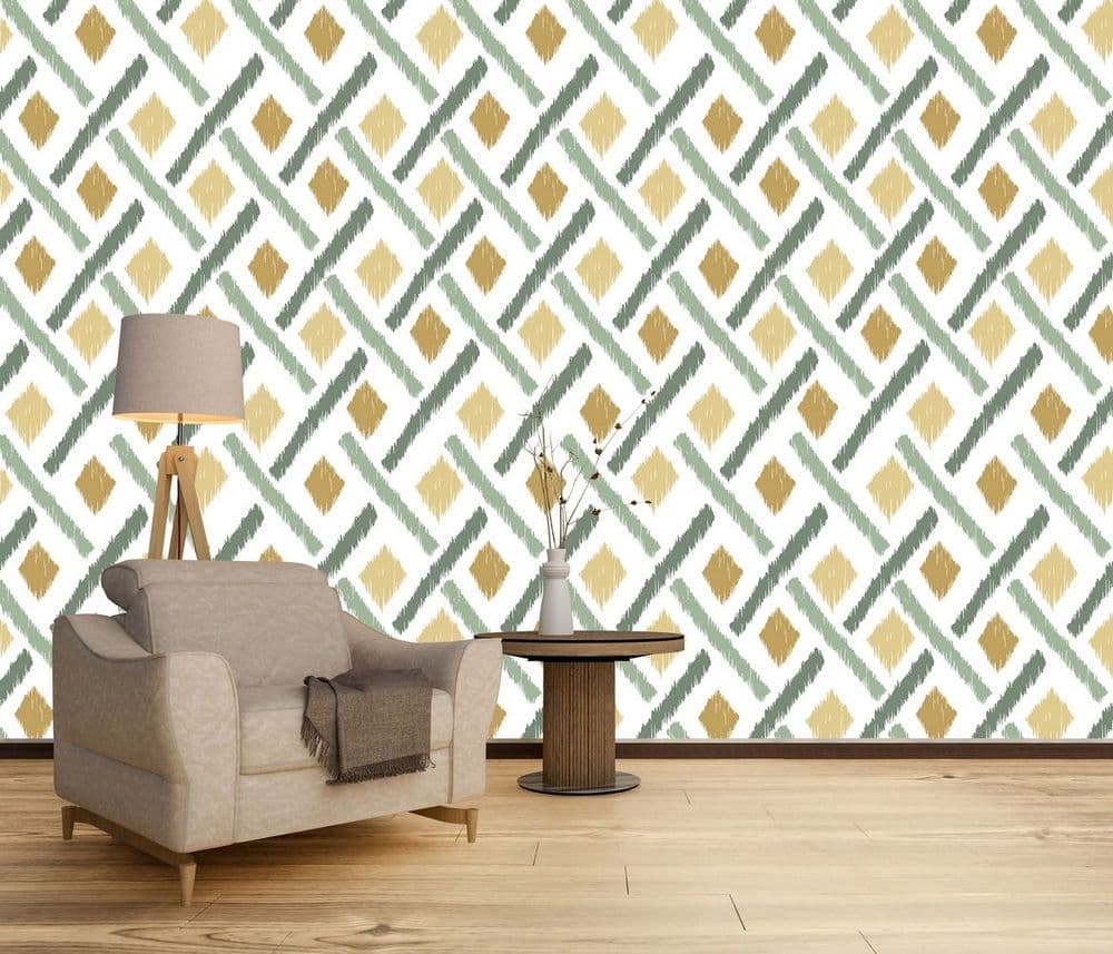 Geometric Diamond Pattern view 1