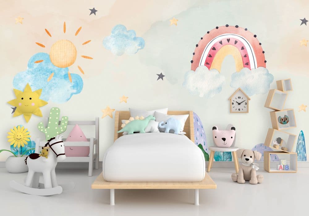 Pastel Peaks and Starry Skies view 1