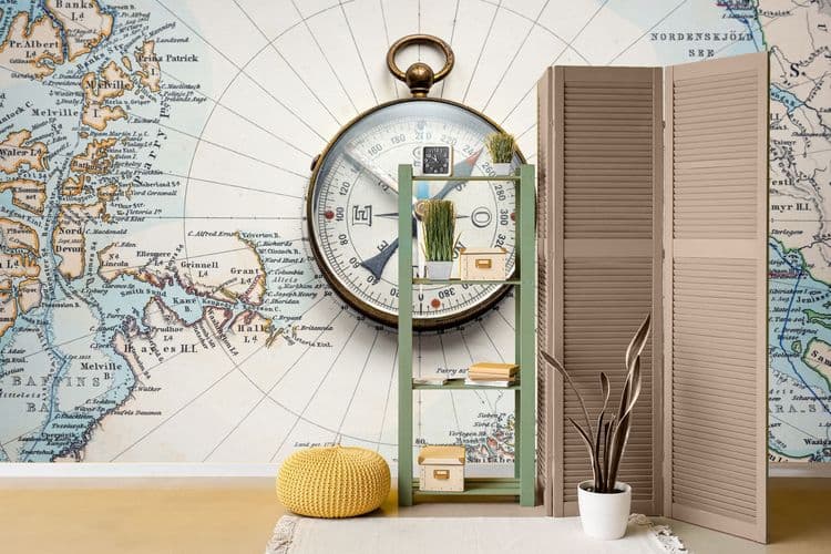 Vintage Compass Map