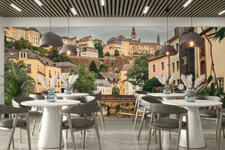 European Riverside Town