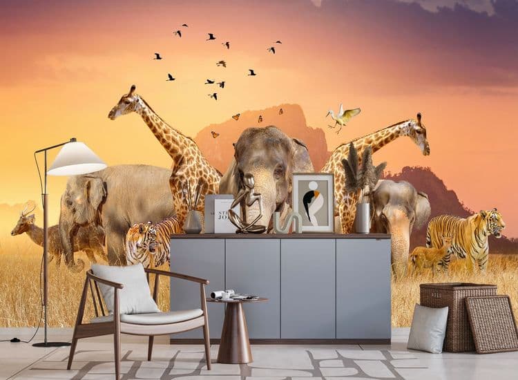 Giraffe Wildlife Scene