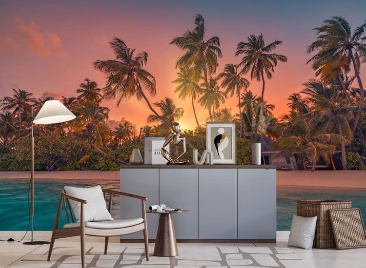Tropical Palms Sunset