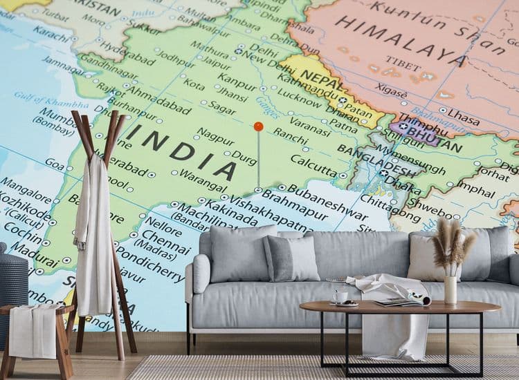India Geographic Map