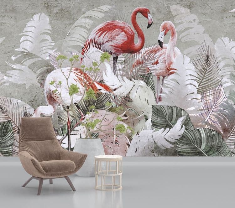 Vintage Flamingo Garden