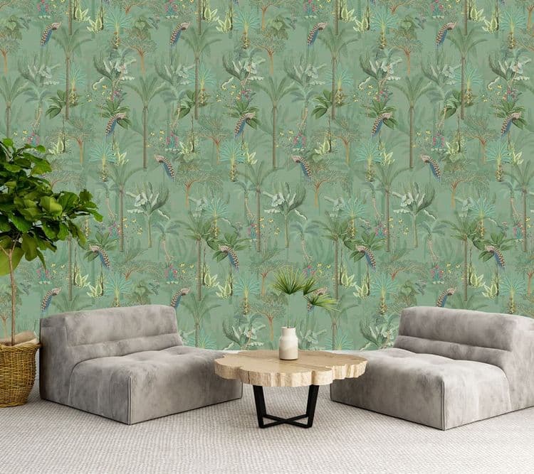 Palm Tree & Peacock