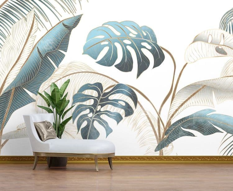 Gold & Blue Tropical