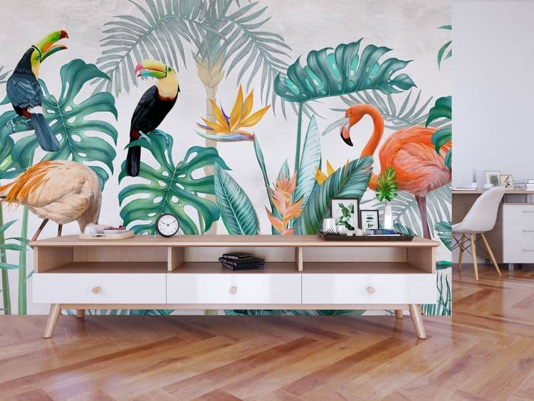 Tropical Birds & Flowers