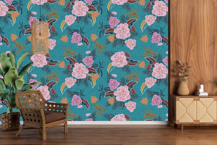 Teal Floral Design