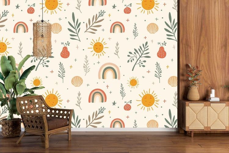 Rainbow Floral Pattern