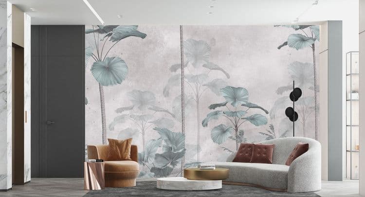 Misty Tropical Leaves