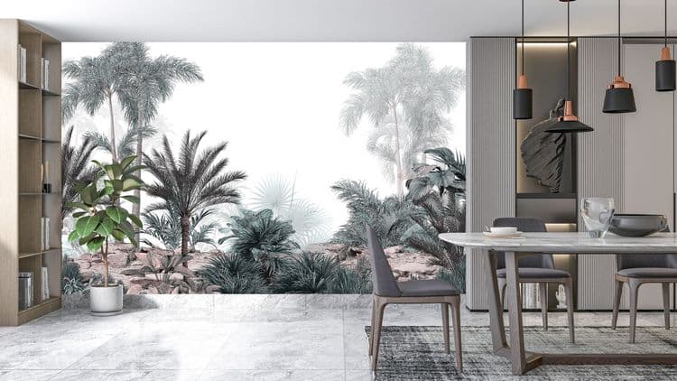 Misty Tropical Palms