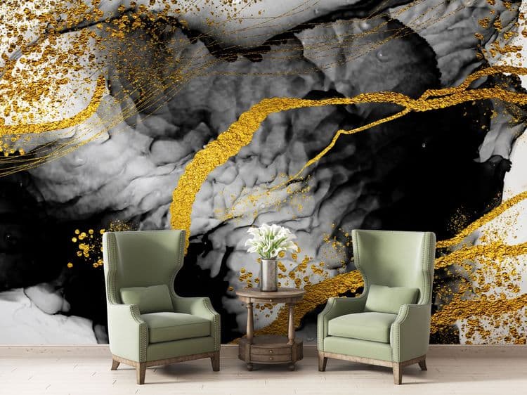 Abstract Golden Cloud