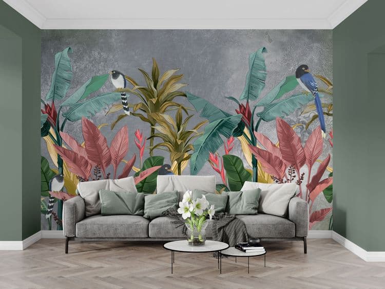 Birds & Botanical Leaves