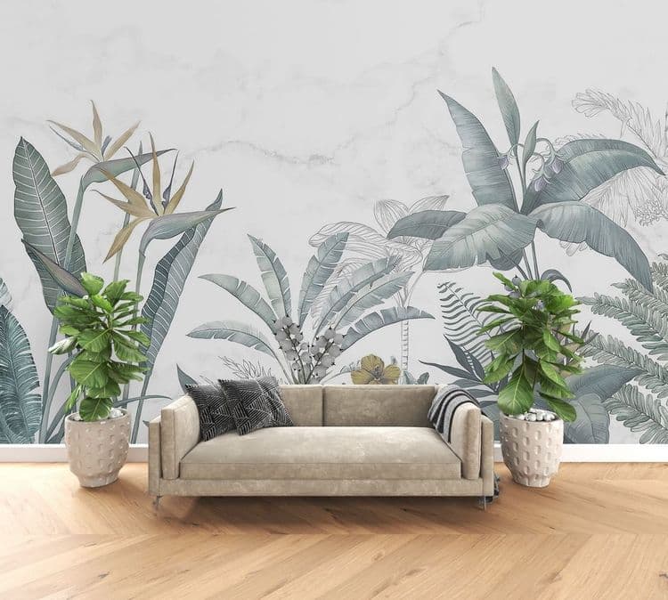 Watercolor Tropical Leaves