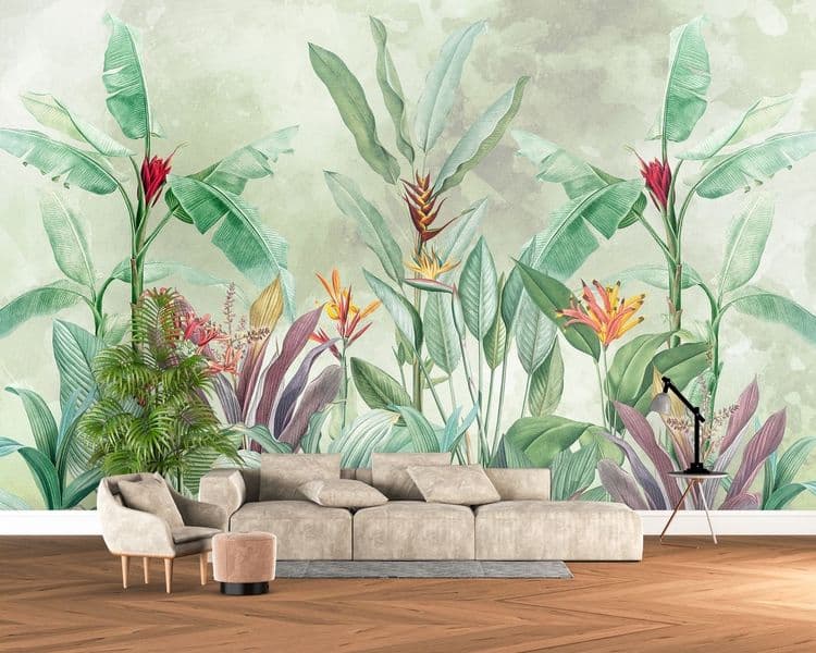 Green Tropical Flowers