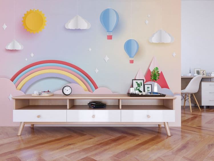 Rainbow & Balloons
