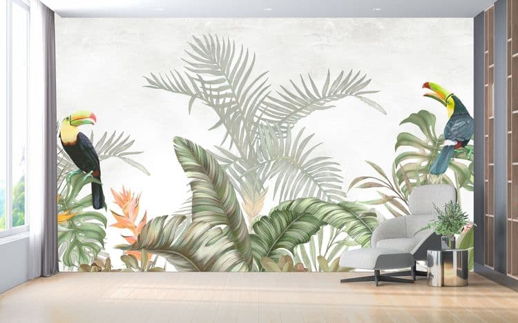 Tropical Leaves & Birds