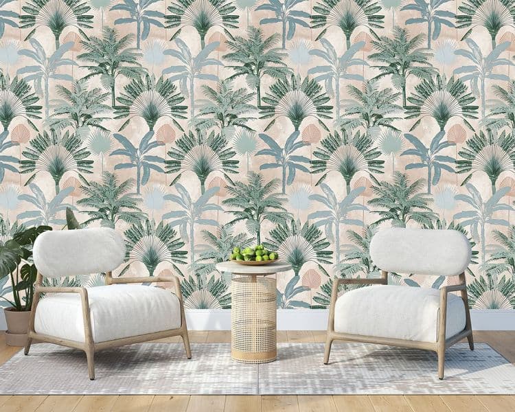 Cobalt Tropical Pattern