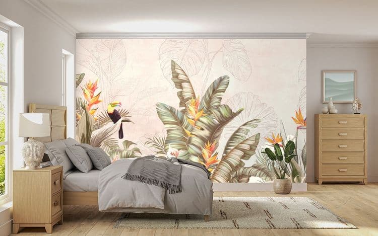 Tropical Leaves, Flowers & Birds