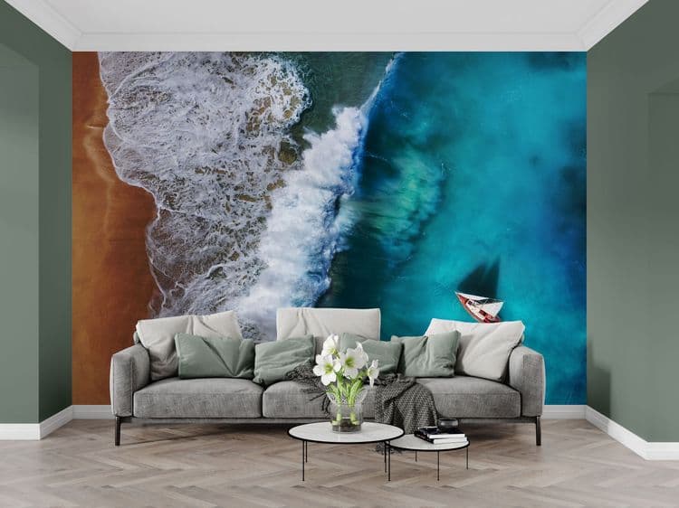 Aerial Beach Waves