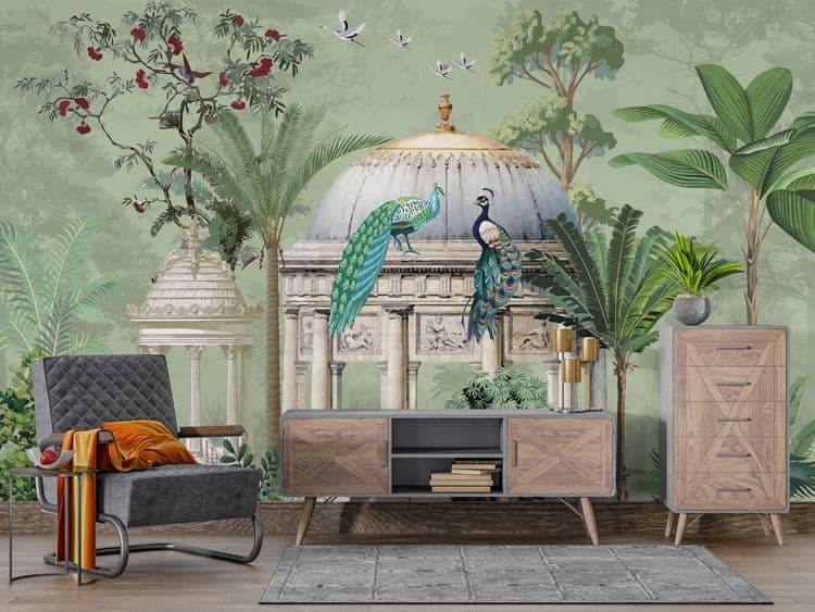 Tropical Plant Dome Mural
