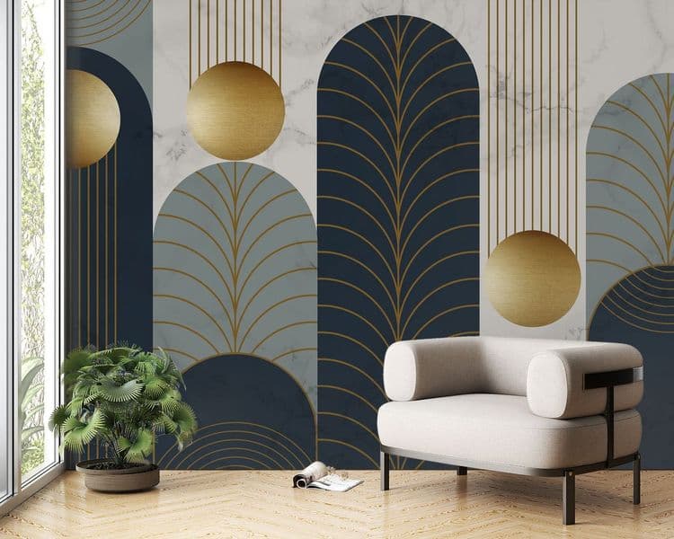 Dark Geometric Arch Pattern