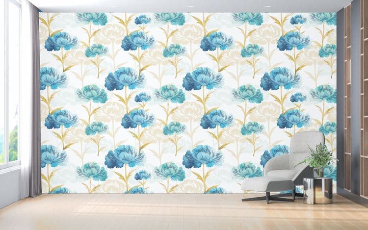 Blue Florals Pattern