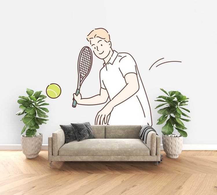 Tennis Player Drawing