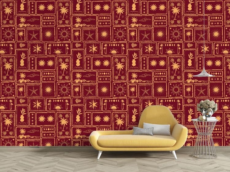 Ornamental Burgundy Pattern
