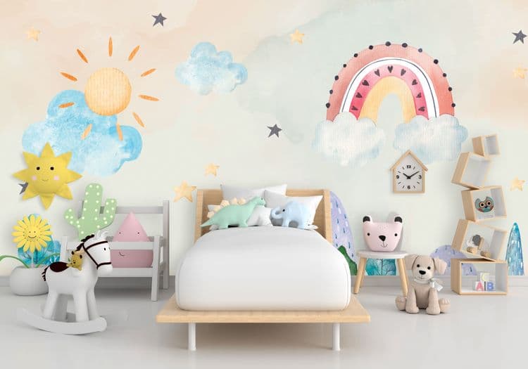 Pastel Peaks and Starry Skies