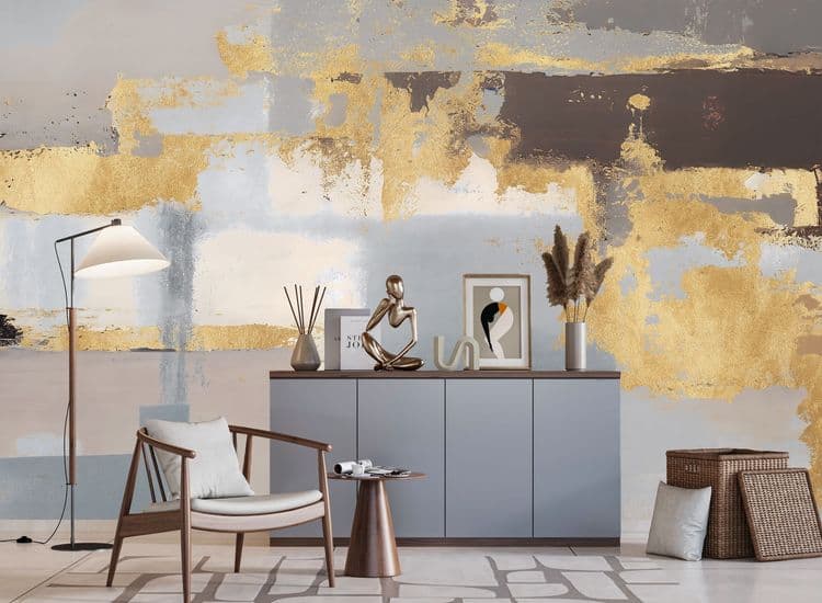 Gold & Gray Abstract