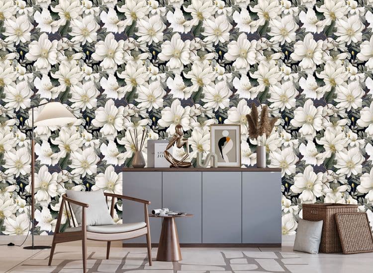 White Floral Texture