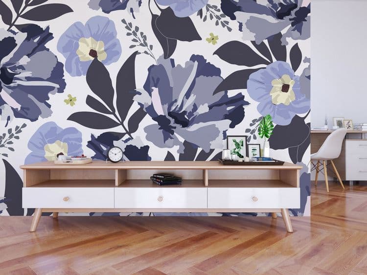 Blue Botanical Print