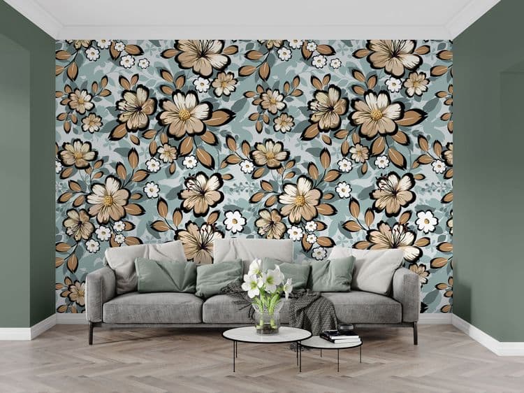 Vintage Blue Floral