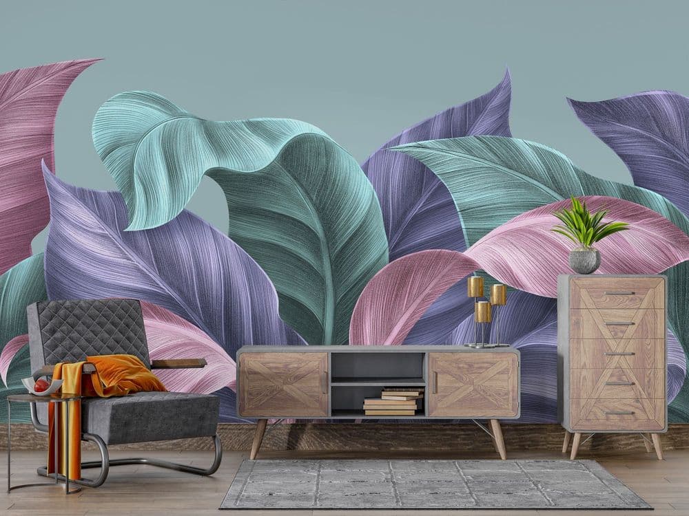 Pastel Tropical Foliage view 1