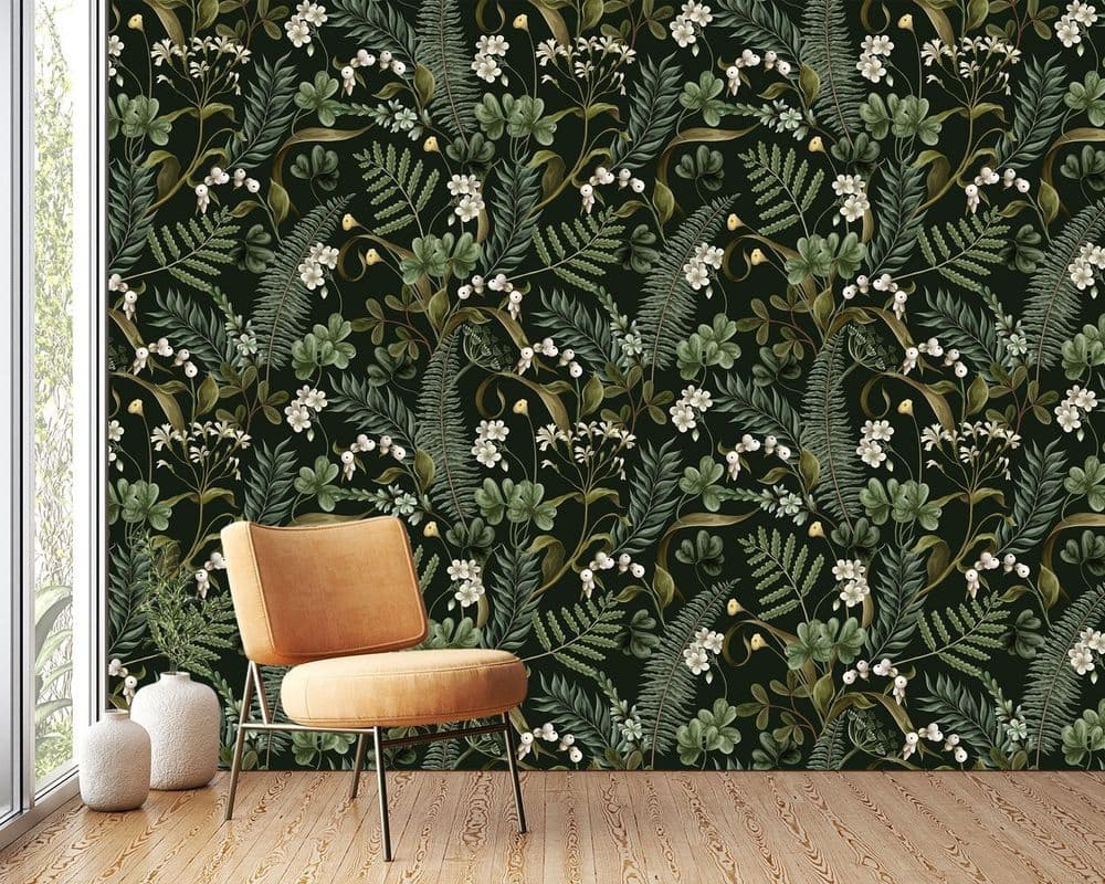 Dark Tropical Floral view 1