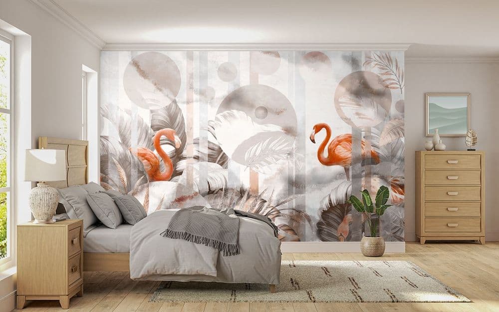 Tropical Flamingo Wallpaper view 1