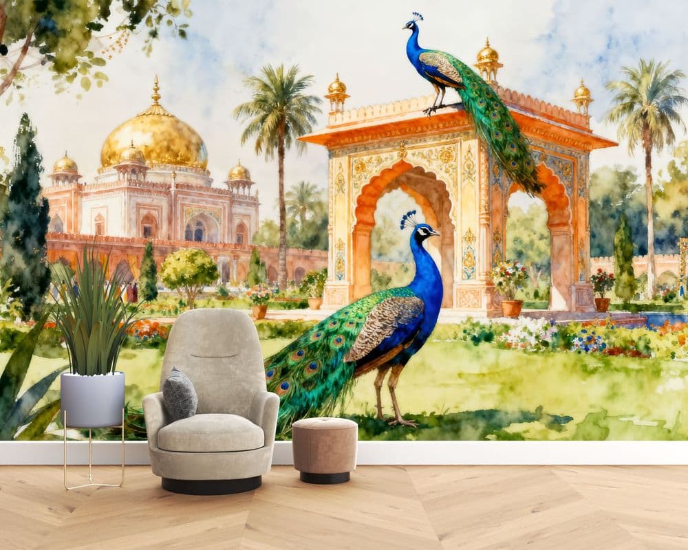 Peacocks of Golden Dome view 1