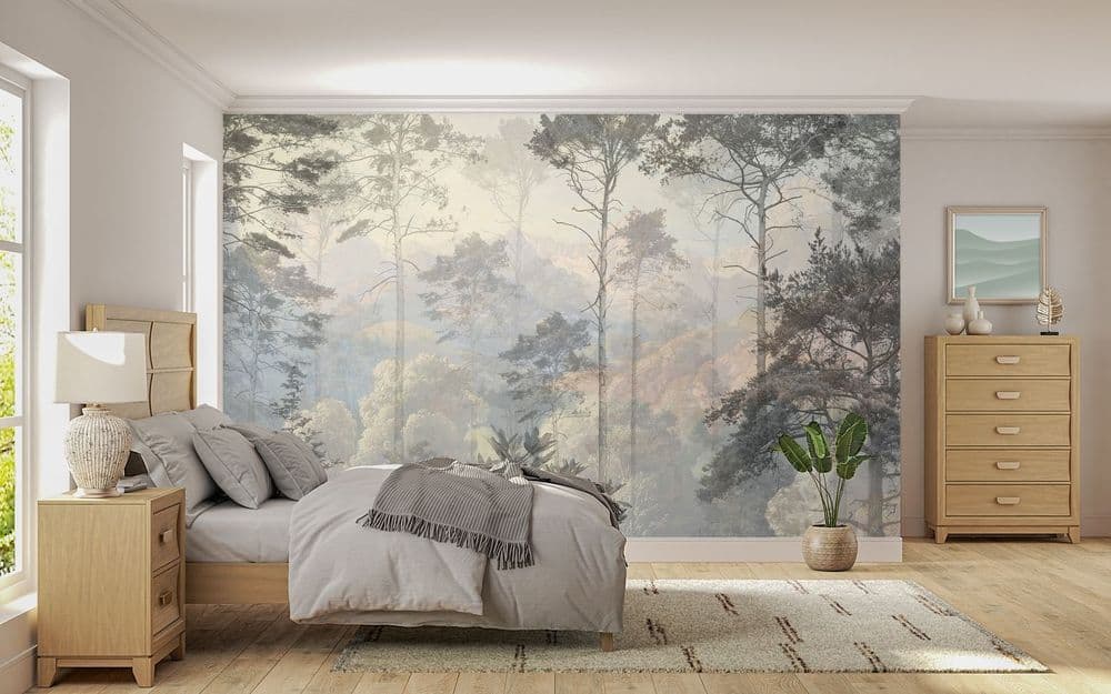 Foggy Forest Landscape view 1