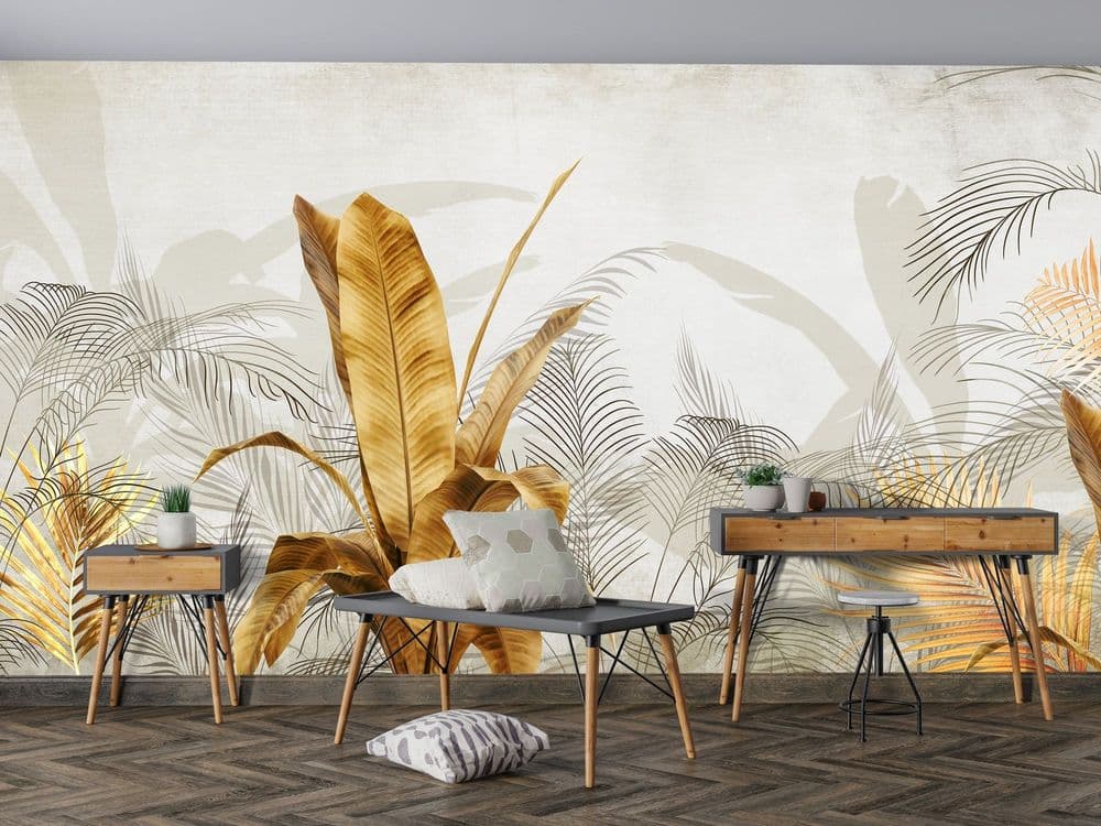 Golden Tropical Floral view 1