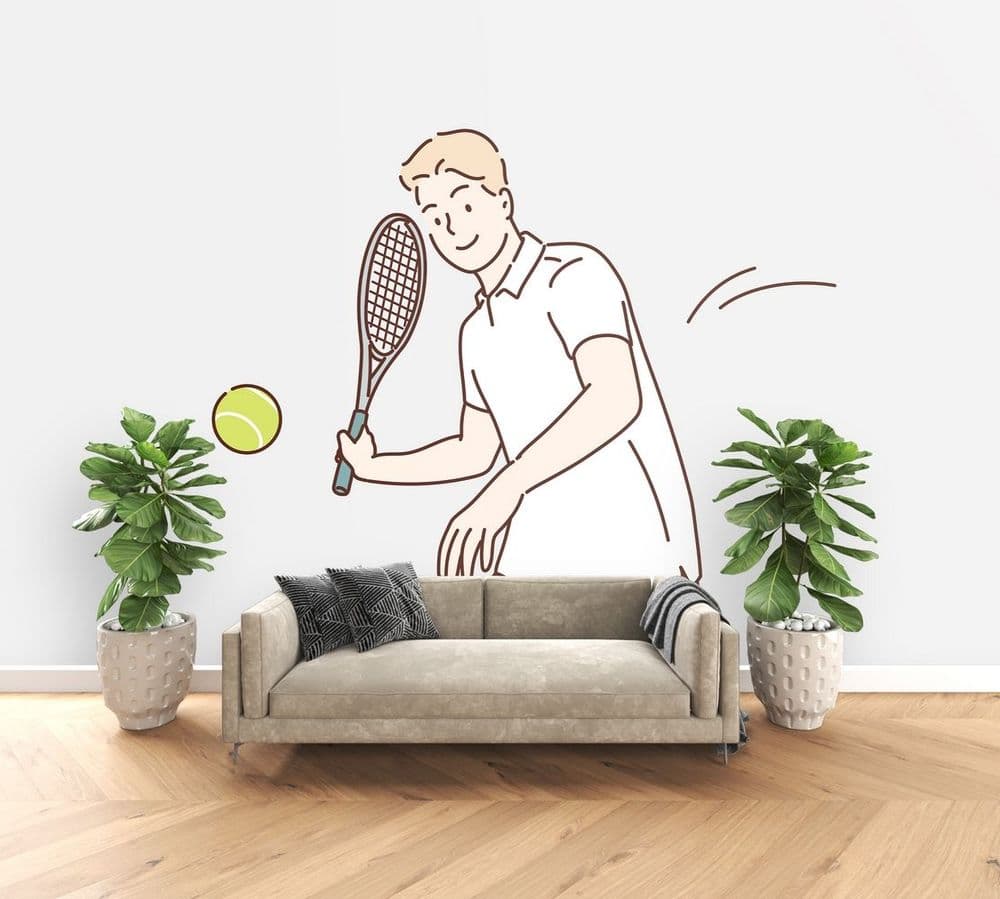 Tennis Player Drawing view 1